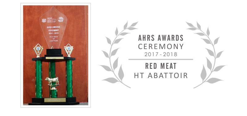 AHRS  AWARDS<br />
CEREMONY<br />
2017 - 2018<br />
RED  MEAT<br />
HT  ABATTOIR